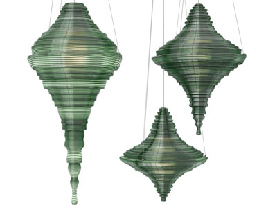 现代绿色山脉造的吊灯