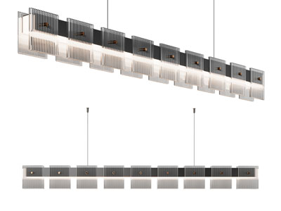 现代长方形吊灯