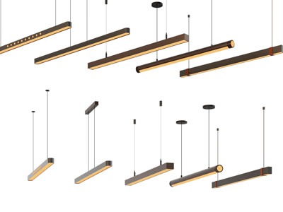 现代办公一字 长条形吊灯