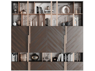 现代轻奢装饰柜 书柜