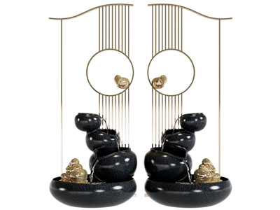 新中式雕塑雕刻摆件组合