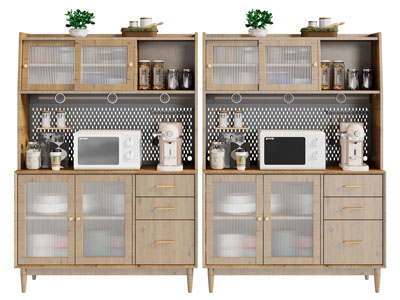 北欧实木餐边柜