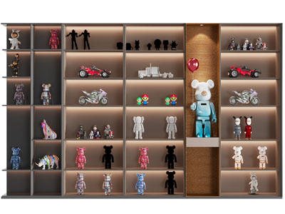 现代Kaws公仔 暴力熊玩具 玩偶 手办收纳装饰柜