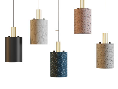 现代水磨石 大理石纹理吊灯