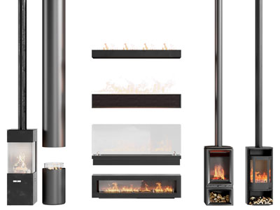 现代金属壁炉 火炉