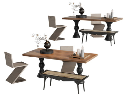 现代书桌椅组合