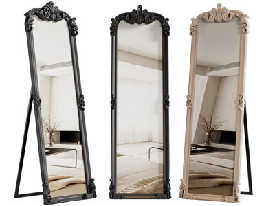 欧式雕花边框穿衣镜