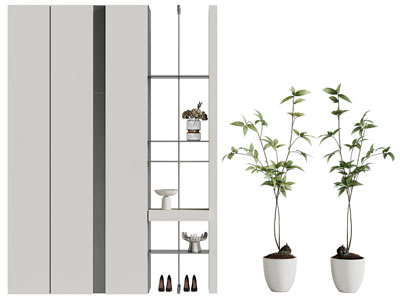 现代玄关装饰鞋柜隔断