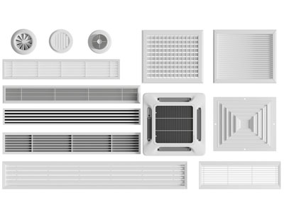 现代空调出风口、排风扇3d模型 现代空调出风口、排风扇
