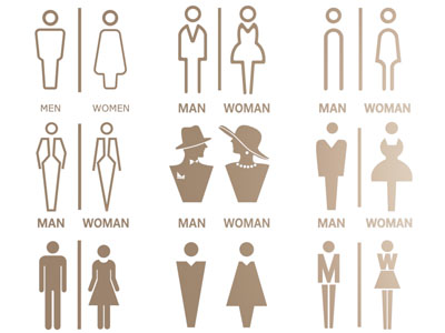 现代公共卫生间标识、LOGO、指示牌