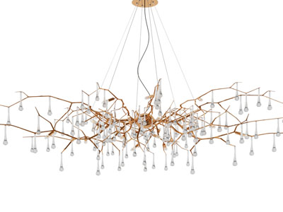 现代轻奢树枝造的吊灯