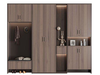 新中式实木玄关鞋柜