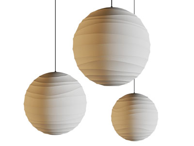 侘寂风球形吊灯