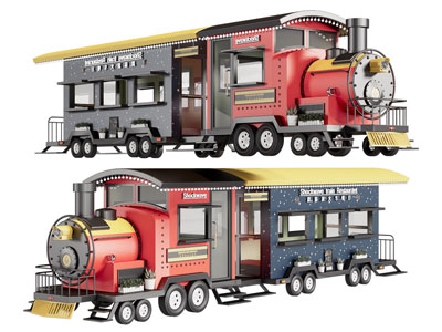现代蒸汽火车头3d模型 现代蒸汽火车头