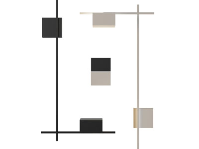 现代方形灯罩拼接壁灯