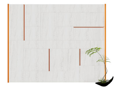 新中式大理石背景墙3d模型 新中式大理石背景墙