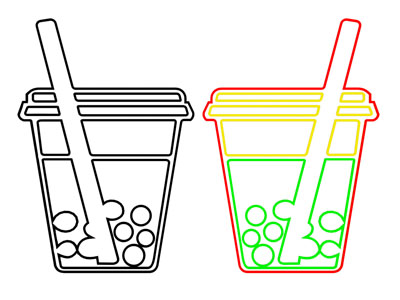 现代奶茶杯霓虹灯 装饰灯