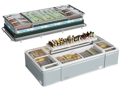 现代冰箱柜、保鲜柜、冷冻品展柜3d模型 现代冰箱柜、保鲜柜、冷冻品展柜