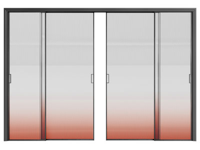 现代渐变玻璃推拉门