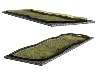 现代花坛花草、菜地