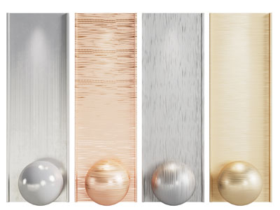 现代铜 不锈钢金属材质背景墙3d模型 现代铜 不锈钢金属材质背景墙