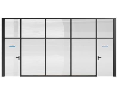 现代办公玻璃大门