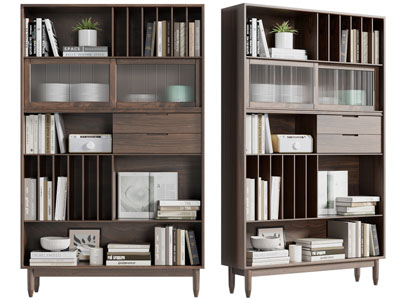 北欧实木装饰书柜