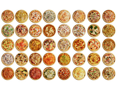 现代圆形披萨食物