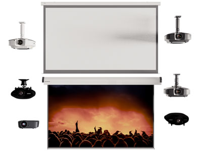 现代投影幕布、投影仪3d模型 现代投影幕布、投影仪