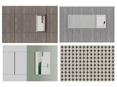 现代木质背景墙3d模型 现代木质背景墙