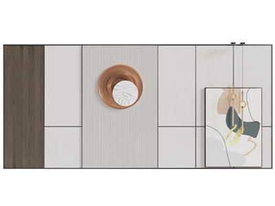 现代背景墙3d模型 现代背景墙