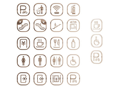 现代logo、公共场所标识、指示牌