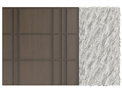 现代拼接岩板的背景墙3d模型 现代拼接岩板的背景墙