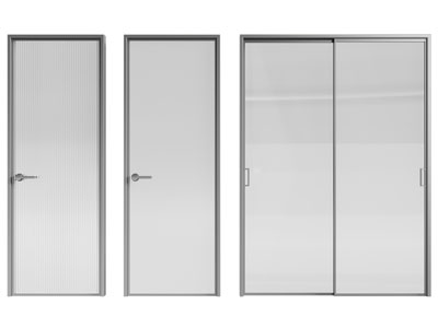 现代玻璃平开门、推拉门