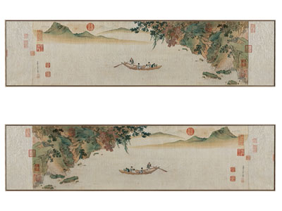 新中式横幅装饰挂画3d模型 新中式横幅装饰挂画