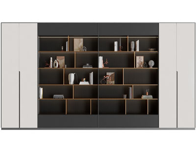 现代半开放式的装饰柜