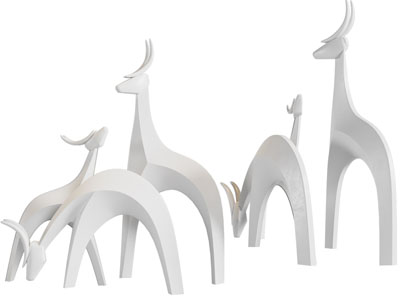 现代抽象动物雕塑雕刻摆件组合3d模型 现代抽象动物雕塑雕刻摆件组合