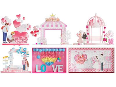 现代情人节美陈