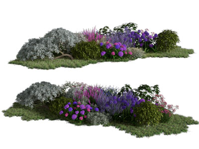 现代花草绿色植物景观园艺小品