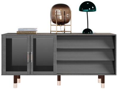 现代玄关柜、边柜、台灯