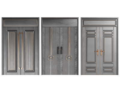 新中式双扇平开门、入户双开门