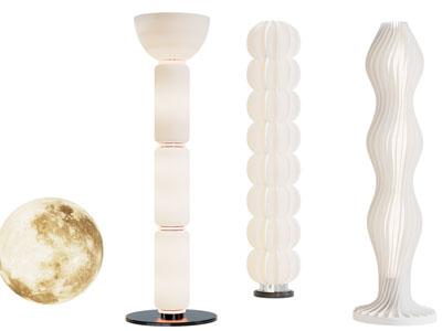 侘寂风落地灯 月球灯