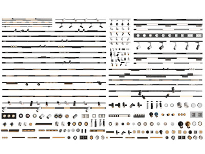 现代筒灯射灯、轨道磁吸灯