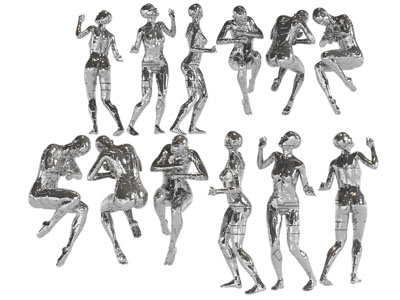 现代金属抽象人物雕塑雕刻3d模型 现代金属抽象人物雕塑雕刻