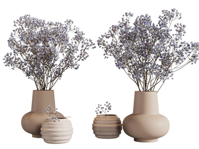 侘寂风花瓶花卉