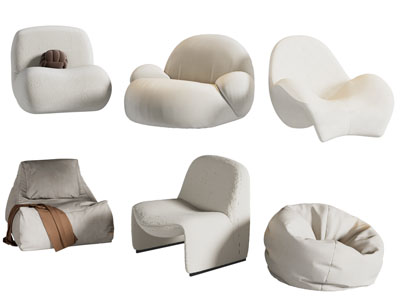 现代单人沙发、懒人沙发