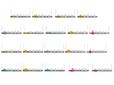 现代指示牌、路标