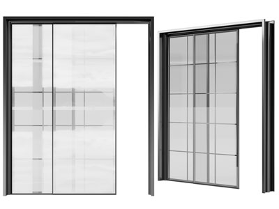 现代玻璃推拉门