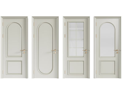 法式实木门 装饰玻璃的平开门