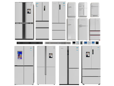 现代冰箱3d模型 现代冰箱